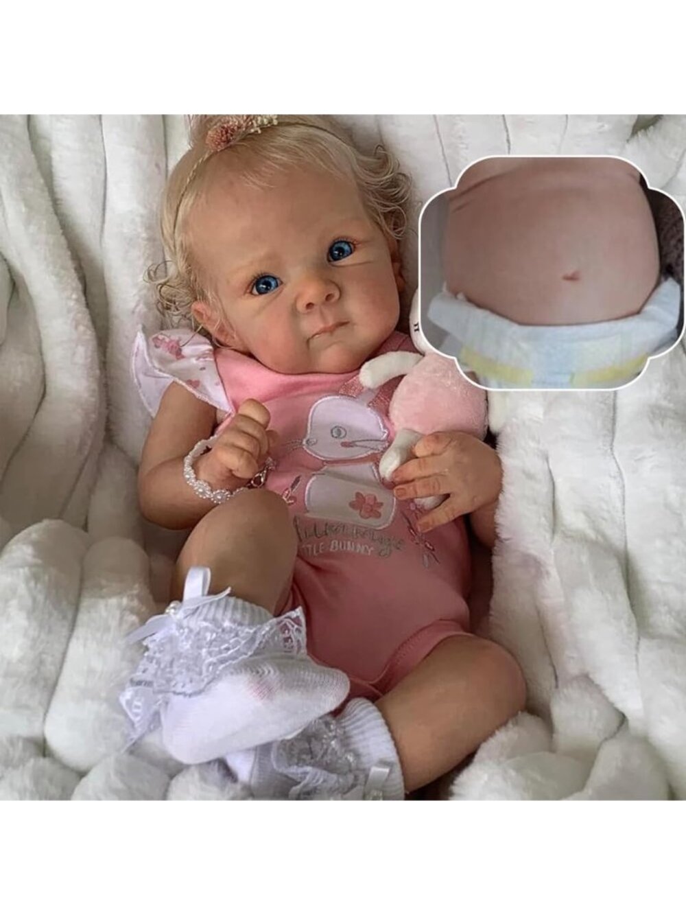 18 Inch Girl Full Body Silicone Vinyl Lifelike Newborn Reborn Baby Doll